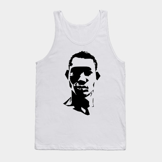 Black Features Tank Top by Juba Art